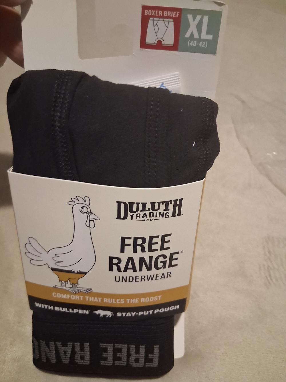 Duluth Trading Co Free Range Black Boxer Briefs